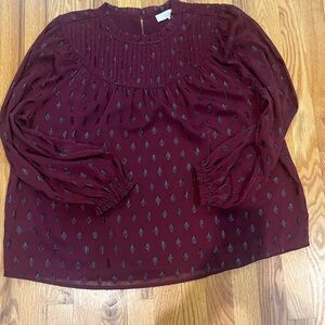 Loft maroon shirt